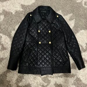 Via Spiga quilted black coat